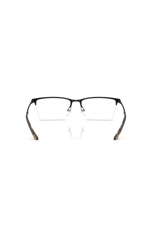 Emporio Armani 57mm Rectangle Optical Glasses In Black