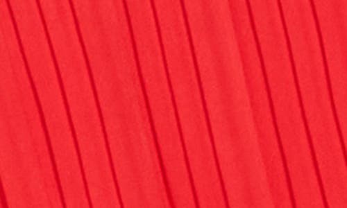 Alice And Olivia Alice + Olivia Clarissa Long Sleeve Peplum Top In Bright Ruby