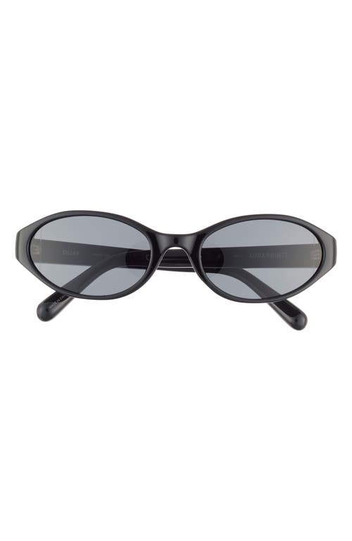 Quay Aura Points 55mm Oval Sunglasses In Black