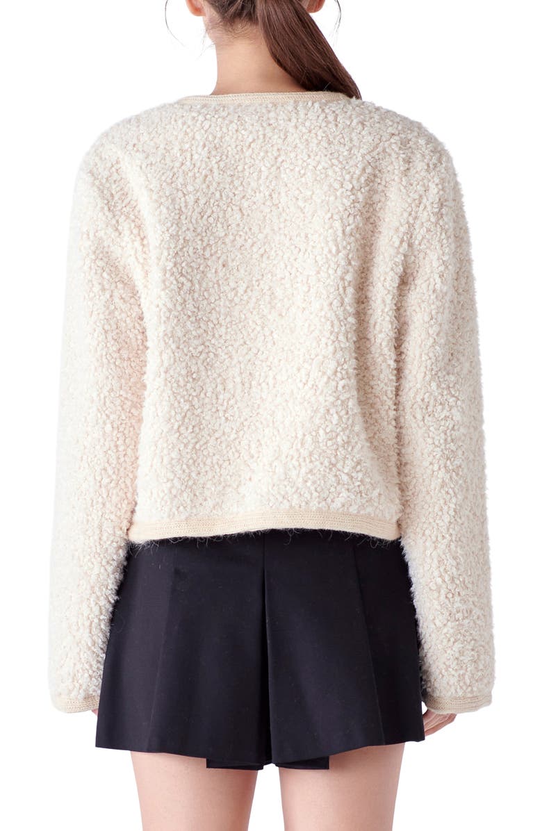 English Factory Bouclé Cardigan Jacket, Alternate, color, 