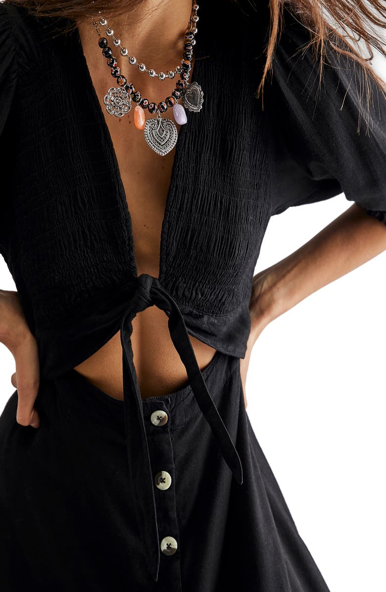 Free People String of Hearts Cutout Maxi Dress, Alternate, color, 