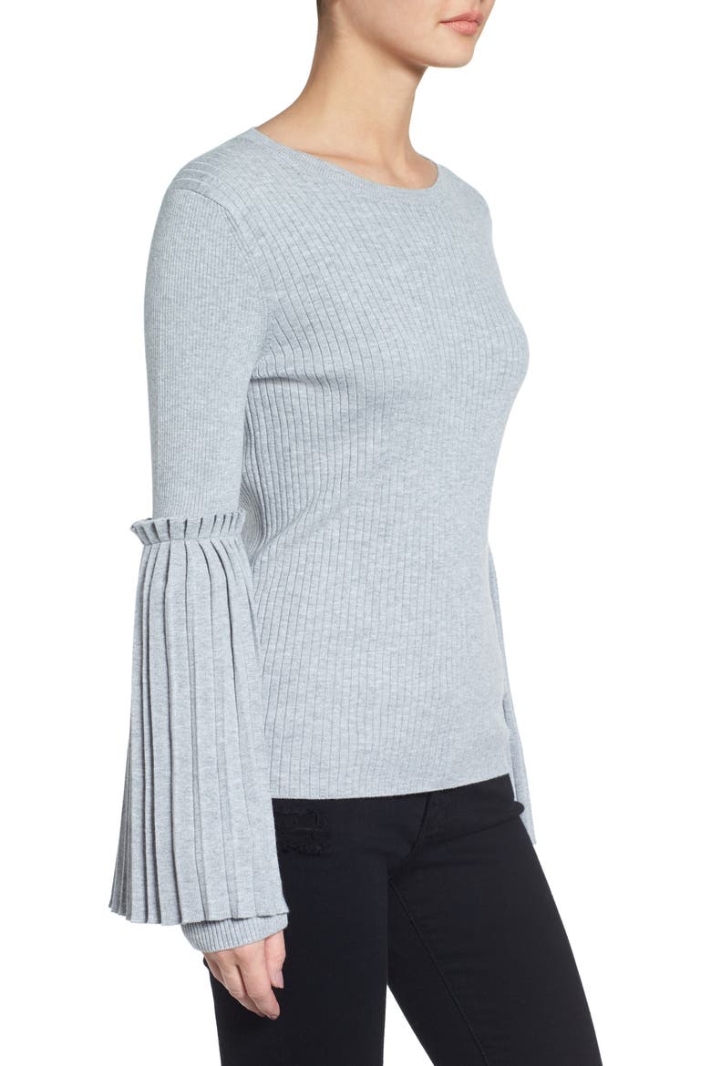 Bell Sleeve Sweater, Alternate, color, GREY HEATHER