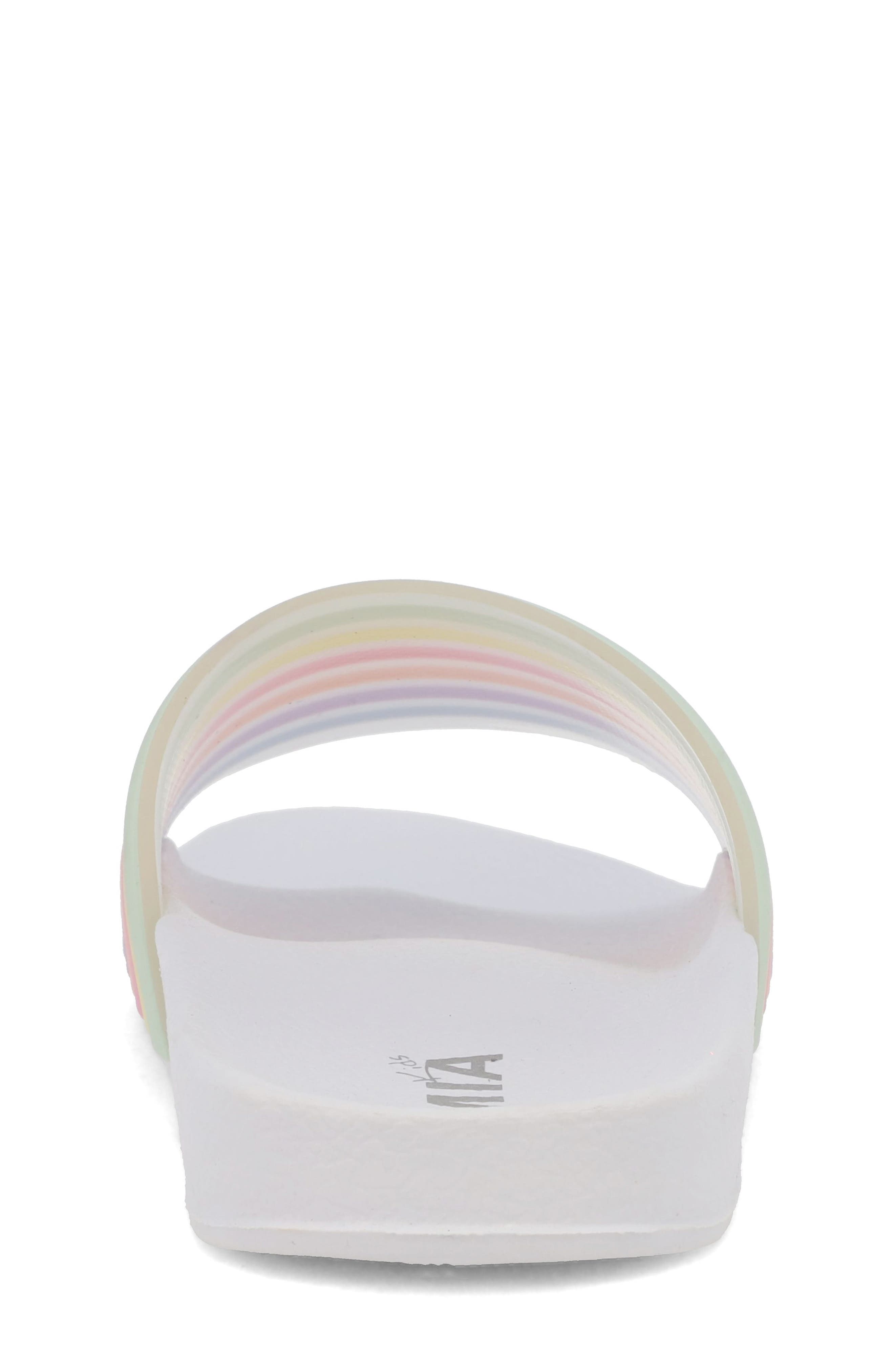 MIA Kids' Jhilly Slide Sandal, Alternate, color, White Multi
