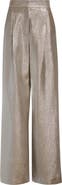 ST. JOHN Pleat Front Lamé Suiting Trousers
