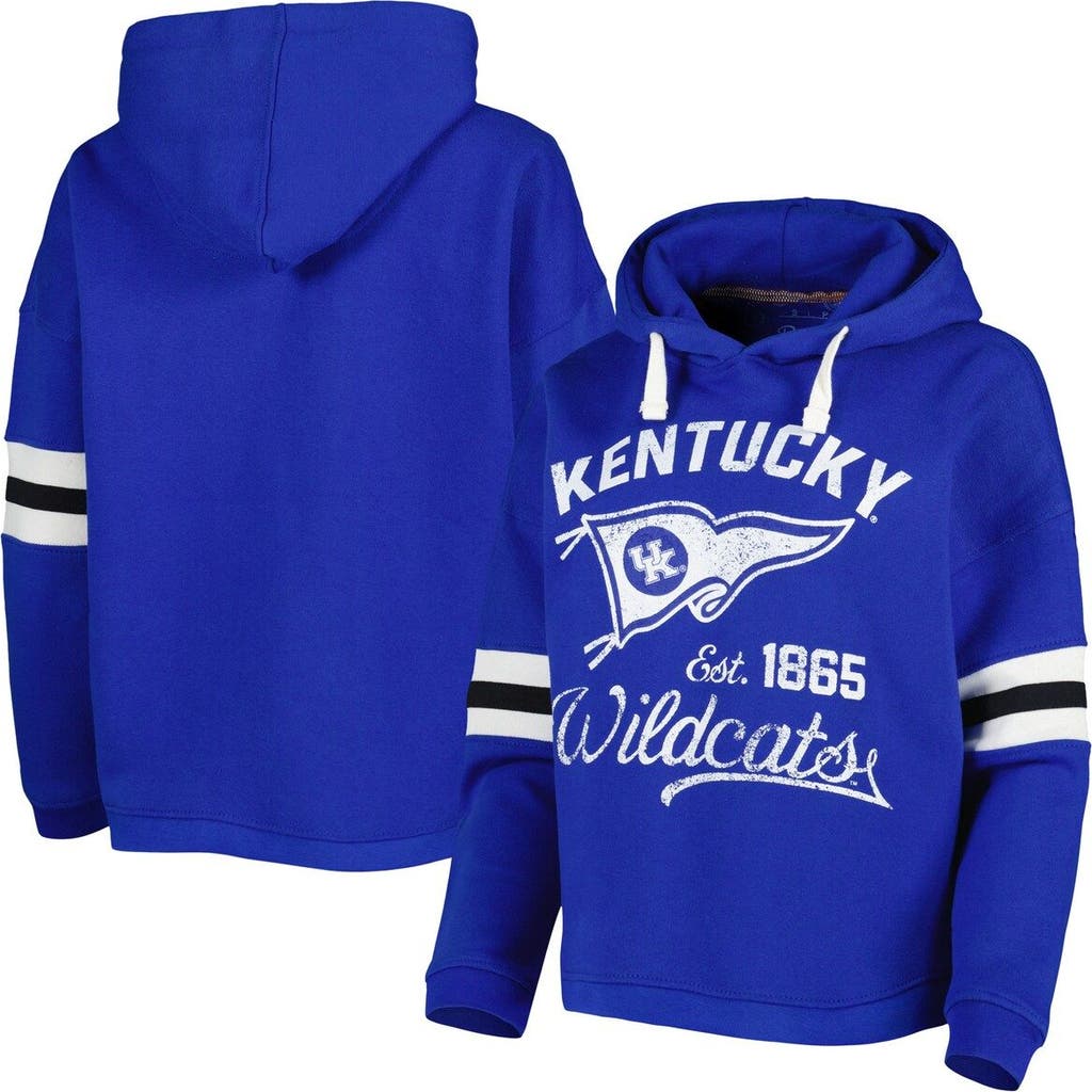 Women's Pressbox Royal Kentucky Wildcats Super Pennant Pullover Hoodie at Nordstrom, Size Small