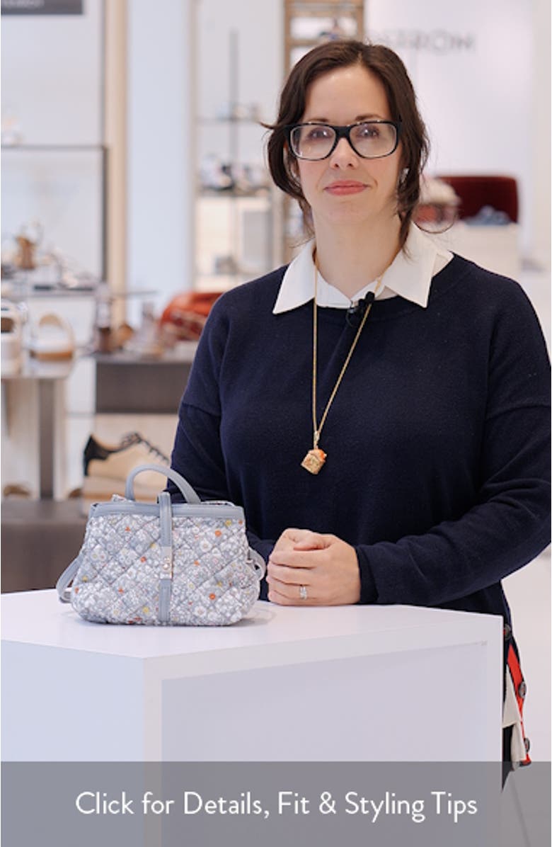 Mini Astor Diamond Quilted Top Handle Bag, sales video thumbnail