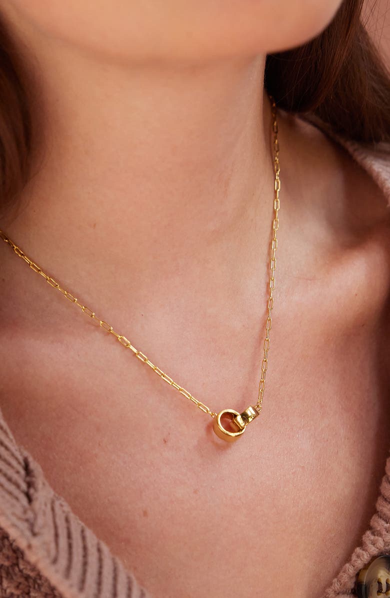 Brook and York Reese Paper Clip Chain Necklace, Alternate, color, Gold