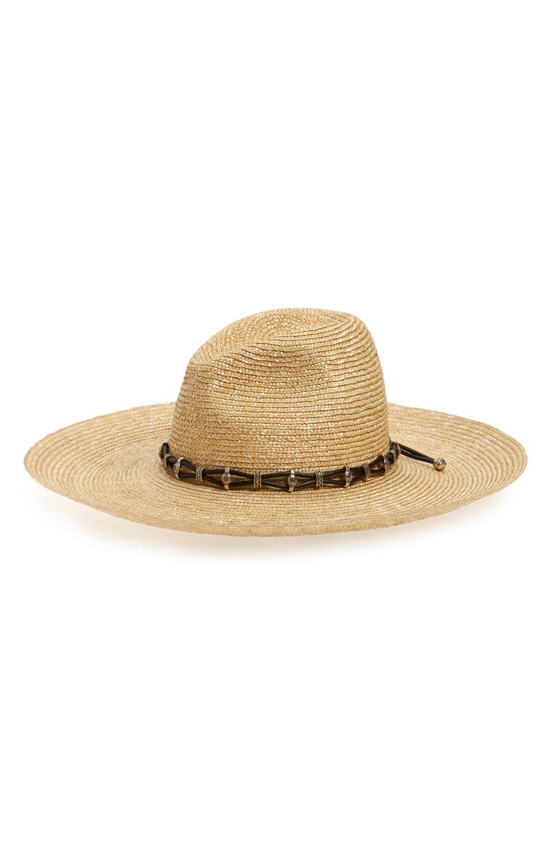 Saint Laurent Straw Western Hat, Main, color,
