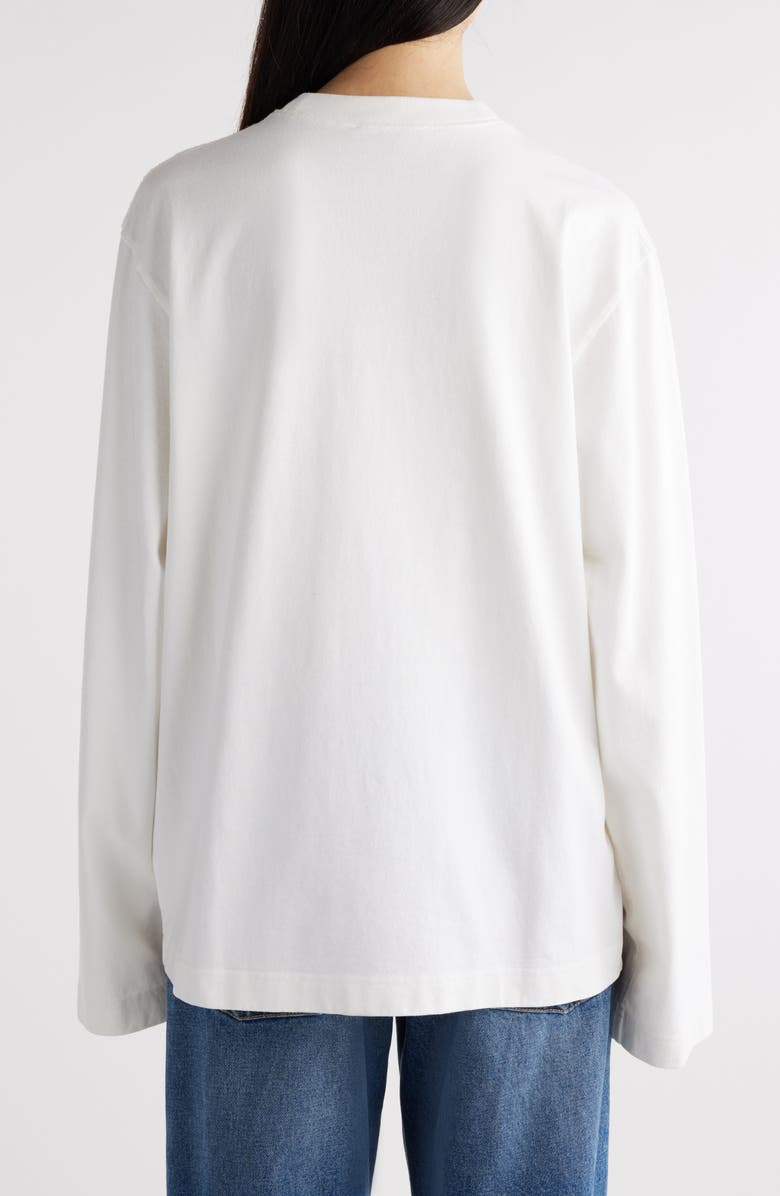 Acne Studios Edden Oversize Organic Cotton Logo Graphic T-Shirt, Alternate, color, Optic White