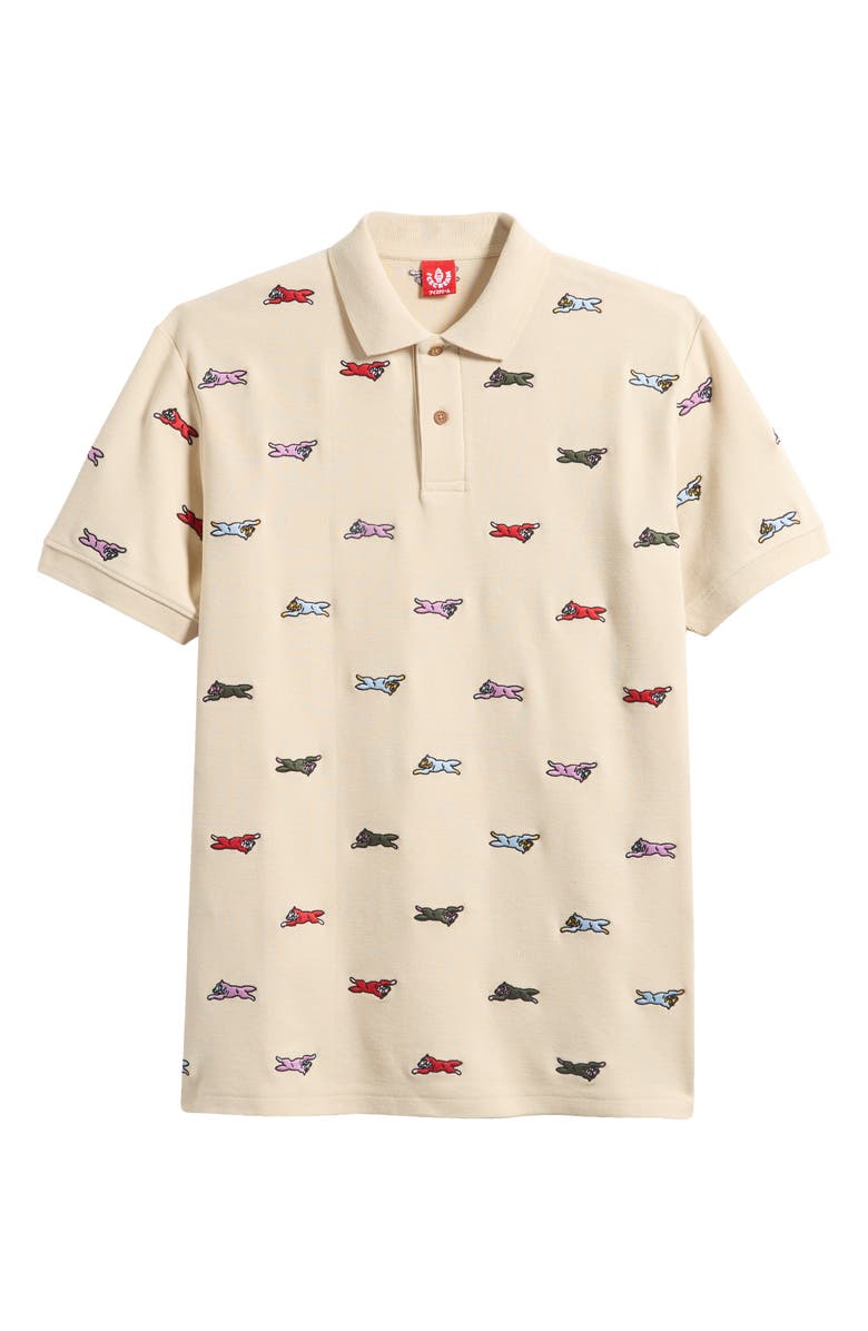 ICECREAM Universe Embroidered Polo, Alternate, color, Fog