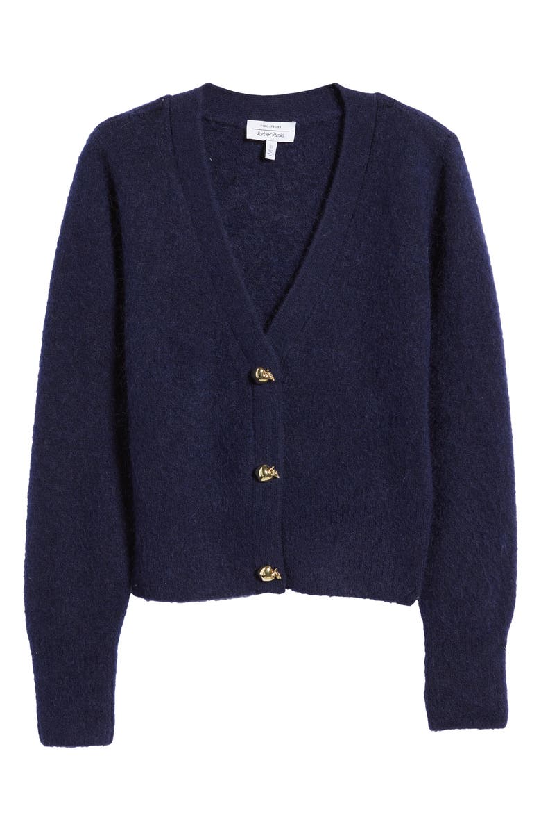 & Other Stories Golden Button V-Neck Cardigan, Alternate, color,