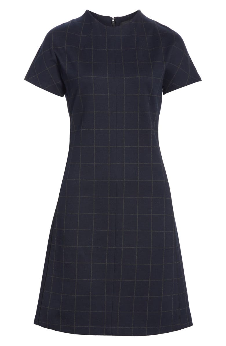 Theory Windowpane Knit A-Line Dress, Alternate, color, 