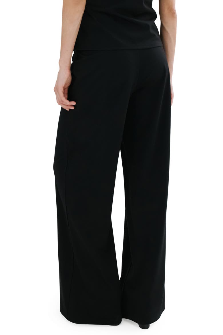 Pull-On Straight Leg Pants, Alternate, color, BLACK
