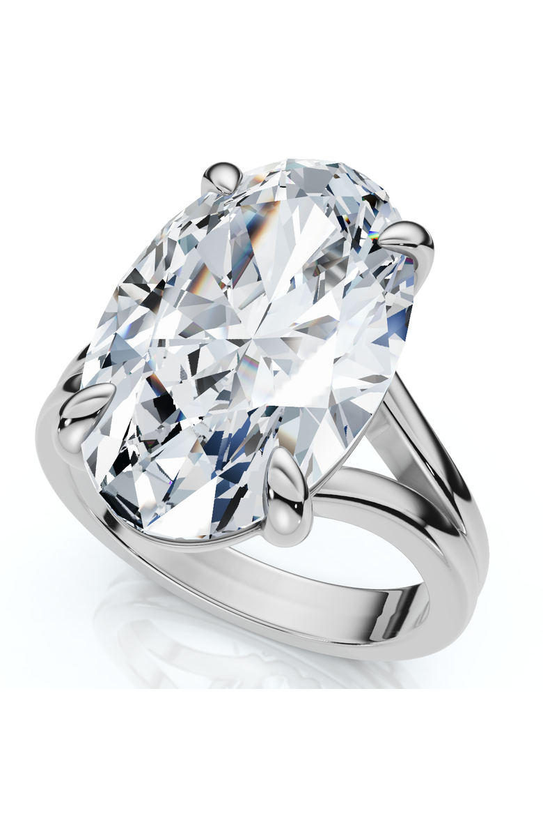 Bliss Diamond Certified 5Ct Abner Oval Solitaire Diamond Engagement Ring 14k Gold Lab Grown, Alternate, color, 14K White Gold