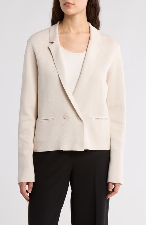 Double Breasted Sweater Jacket