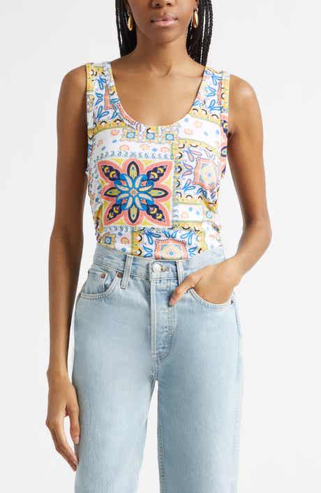 Indie Tile Print Sleeveless Top