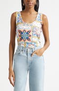 Ramy Brook Indie Tile Print Sleeveless Top