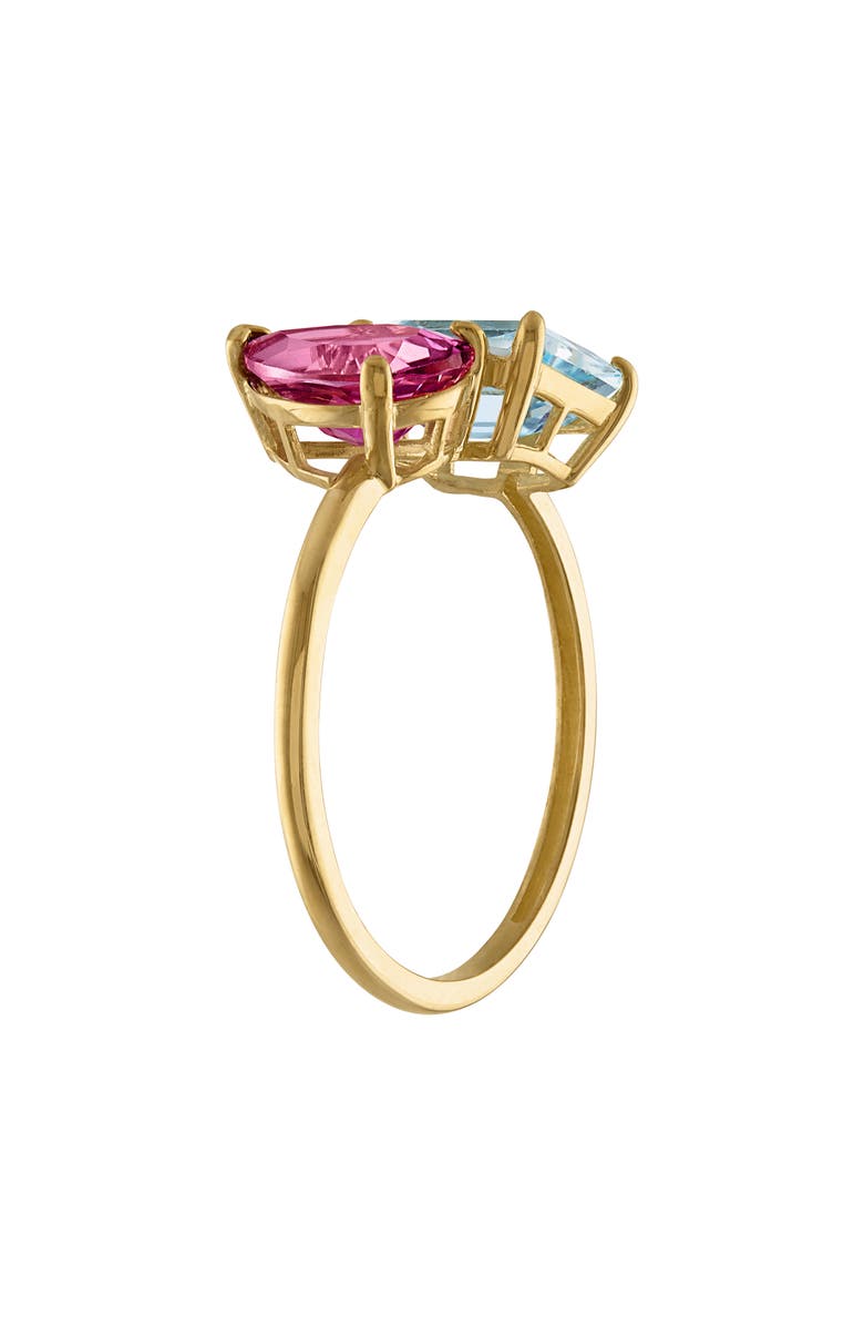 FUZION CREATIONS Pink Topaz & Blue Topaz Ring, Alternate, color,