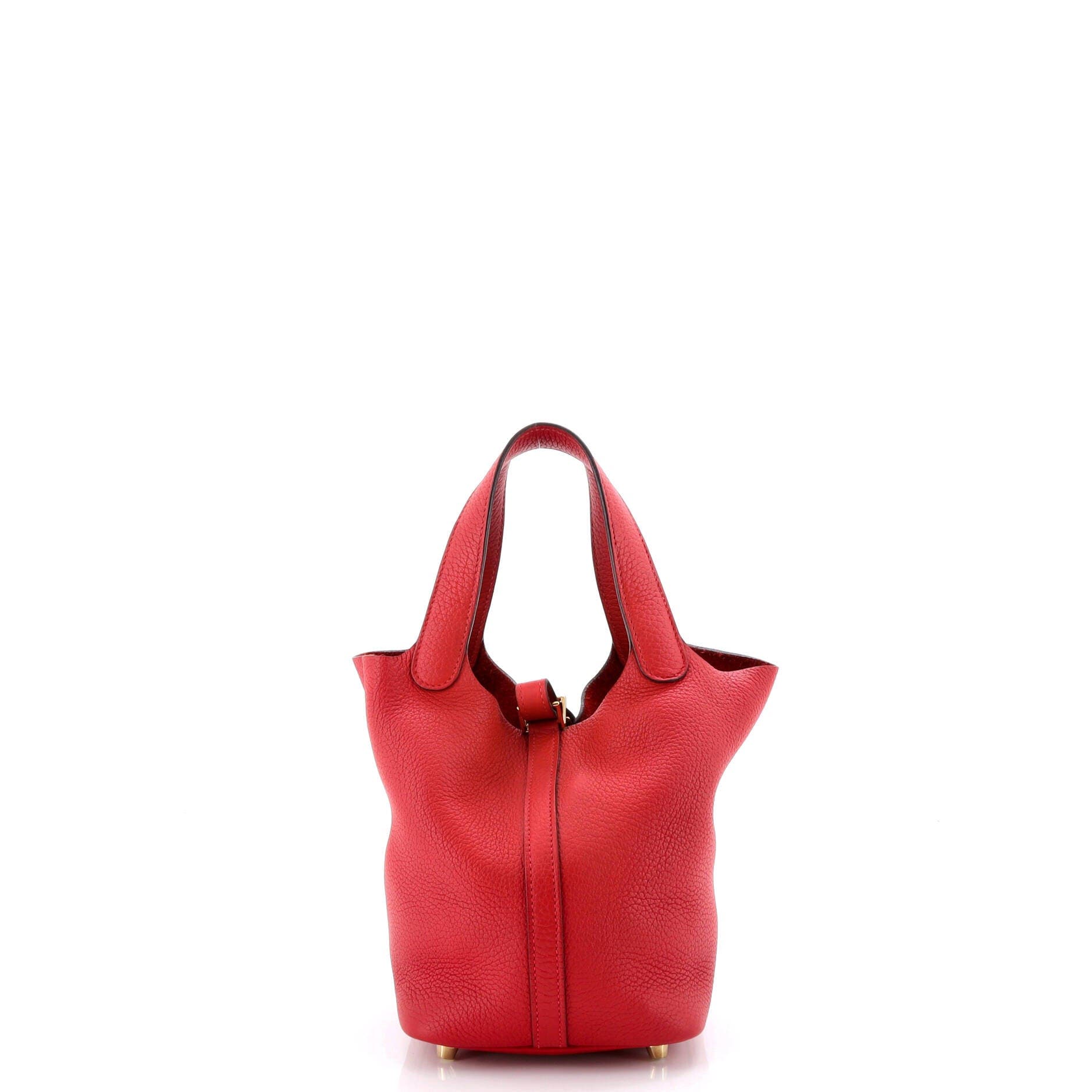 Pre-Owned Hermes Picotin Lock Bag Clemence PM, Alternate, color, Rouge Vif