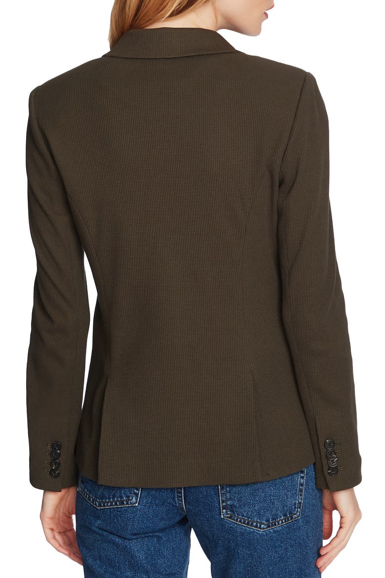 1.STATE Stretch Waffle Knit Blazer, Alternate, color, OLIVE FERN