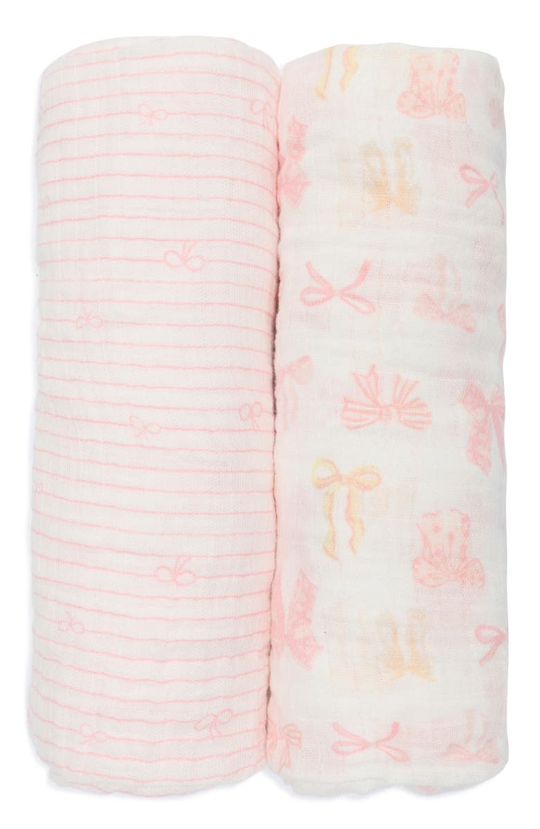 Chick pea 2-Pack Assorted Muslin Blankets, Main, color, Pink Multi