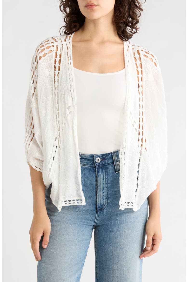 Lace Short Topper, Main, color, IVORY