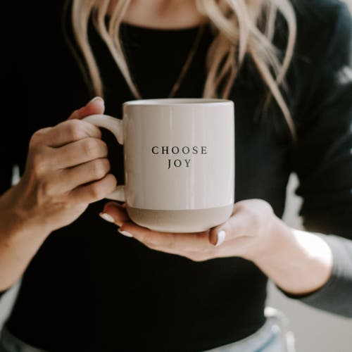 Sweet Water Decor Stoneware Quote Coffee Mug In Choose Joy