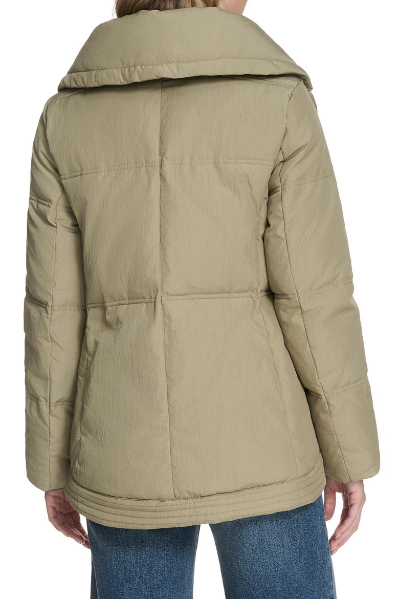 Stand Collar Nylon Twill Insulated Jacket, Alternate, color, SAGE