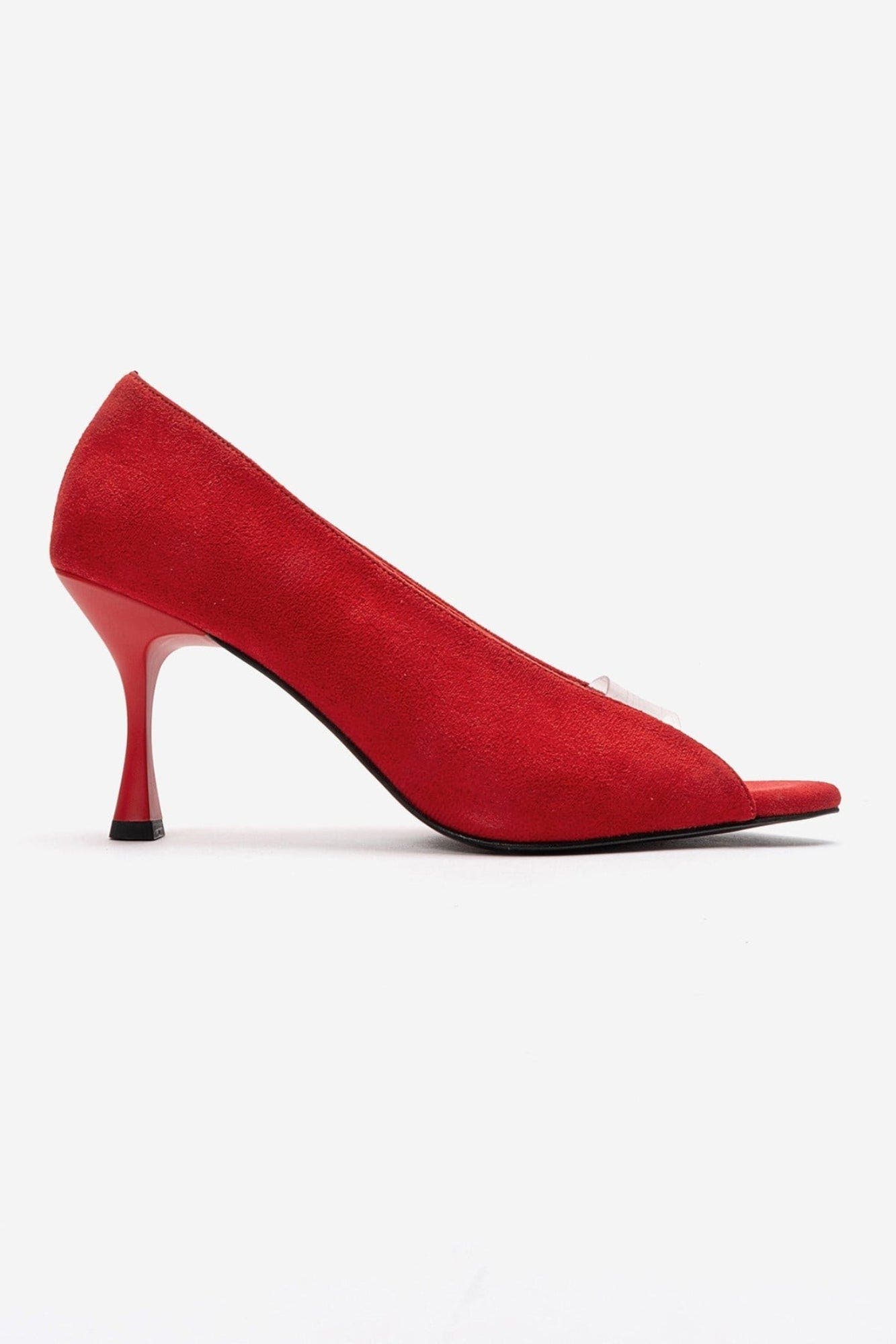 Varelia Stiletto Sandal, Alternate, color, Red Suede