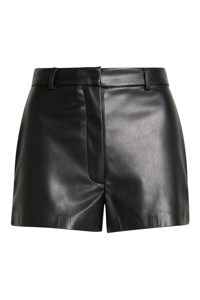 Naya Faux Leather Miniskirt, Main, color, BLACK