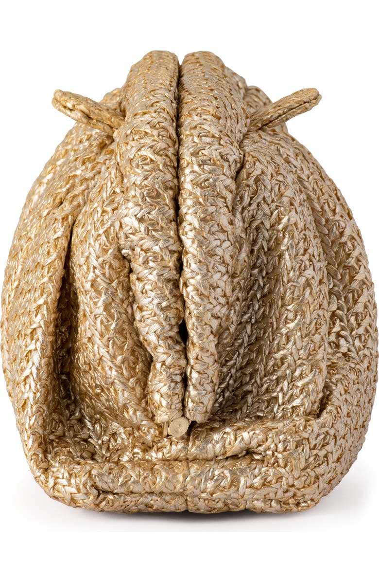 Olga Berg Stevie Pleated Woven Clutch, Alternate, color,