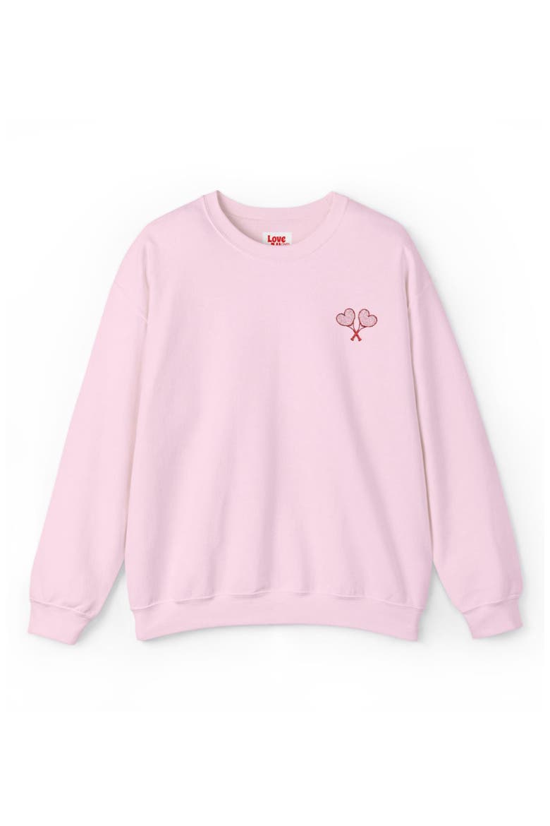 Adult Embroidered Crewneck Sweater, Main, color, Light Pink