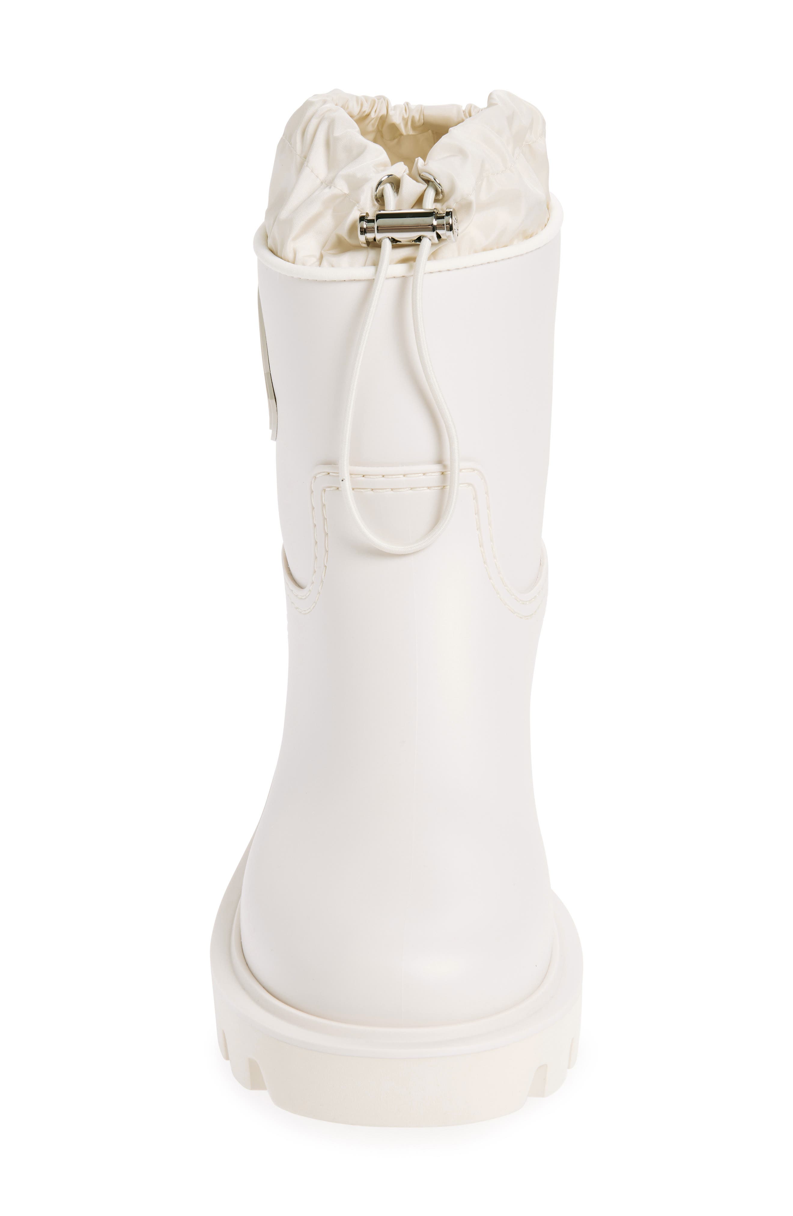 Moncler Kickstream Waterproof Rain Boot, Alternate, color, White