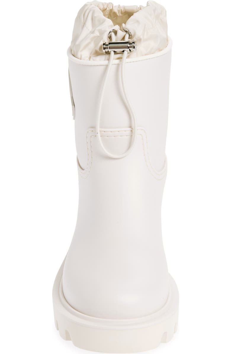 Moncler Kickstream Waterproof Rain Boot, Alternate, color, White
