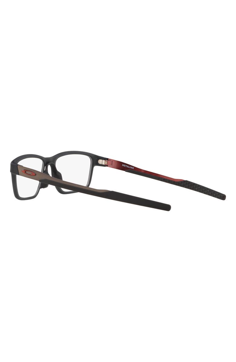 Oakley Metalink 55mm Rectangular Optical Glasses, Alternate, color, Satin Grey Smoke