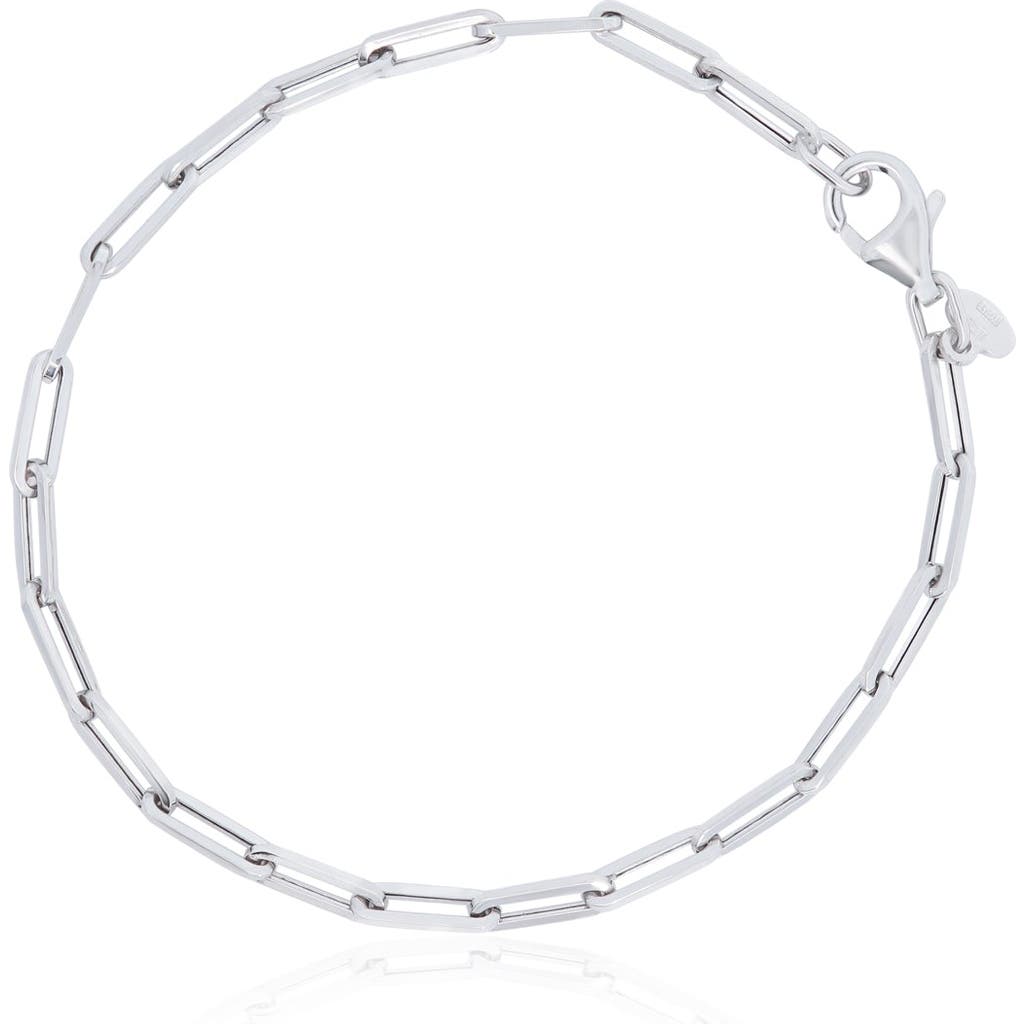 The Lovery Fine Jewelry Large Paperclip Bracelet In Metallic