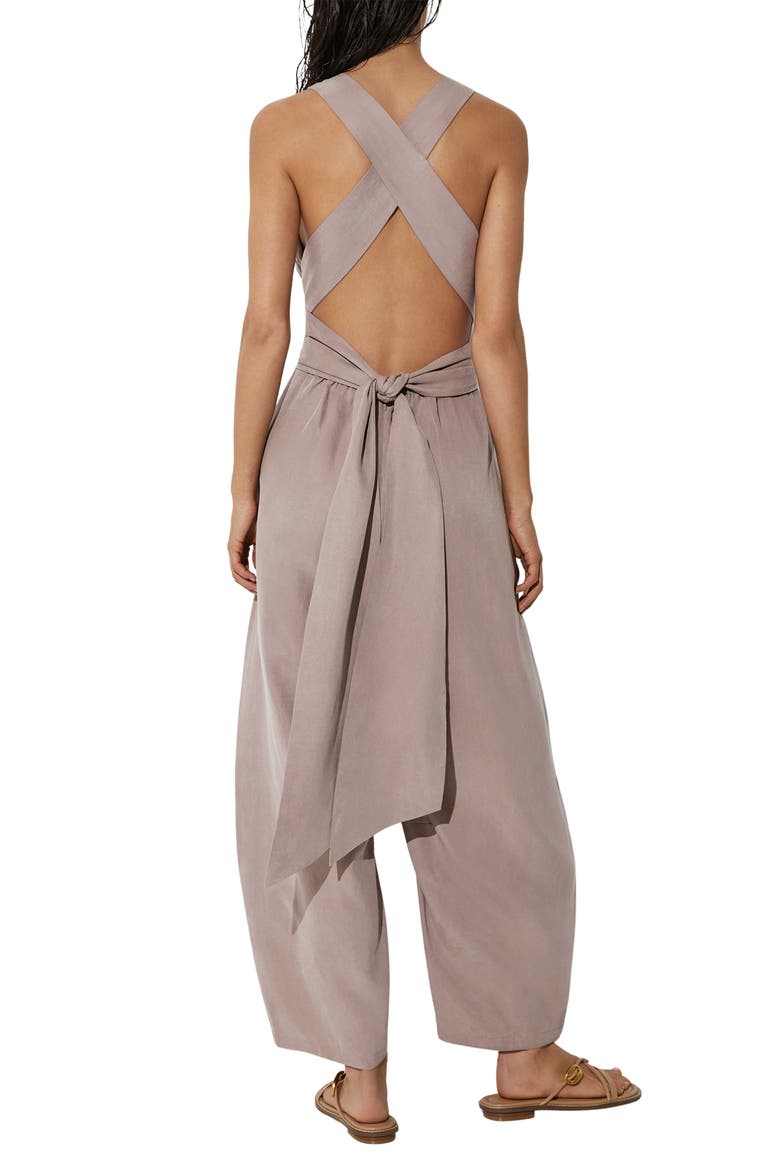 Yasmin Wide Leg Jumpsuit, Alternate, color, TAUPE NEUTRAL
