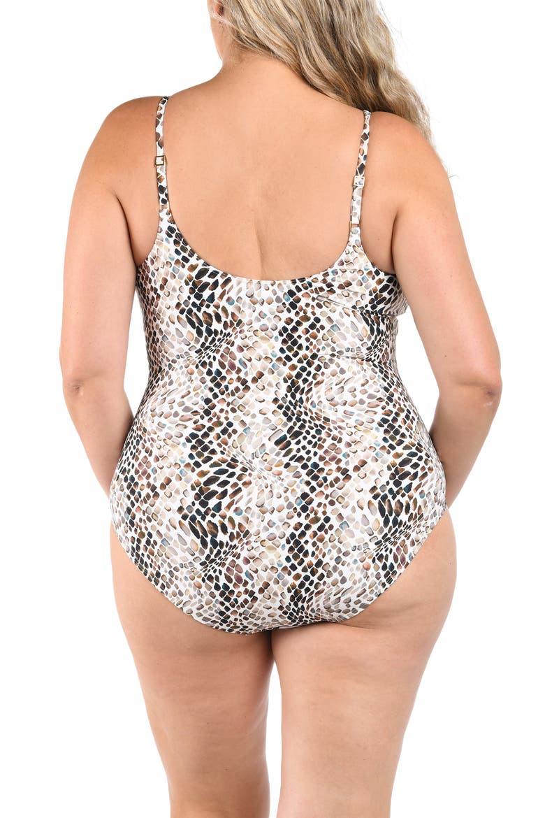 Wild Whispers One-Piece Swimsuit, Alternate, color, TAUPE