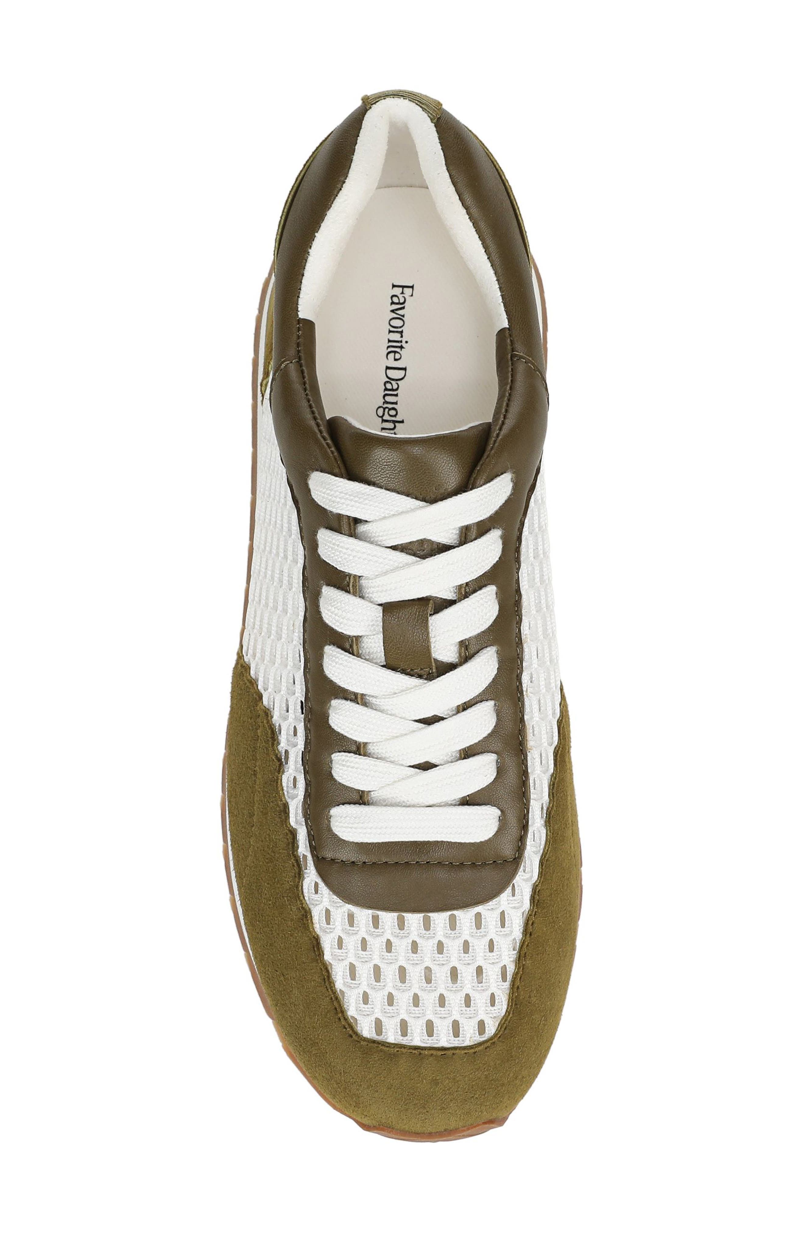 Favorite Daughter Sophia Mesh Sneaker, Alternate, color, Moss Green/White
