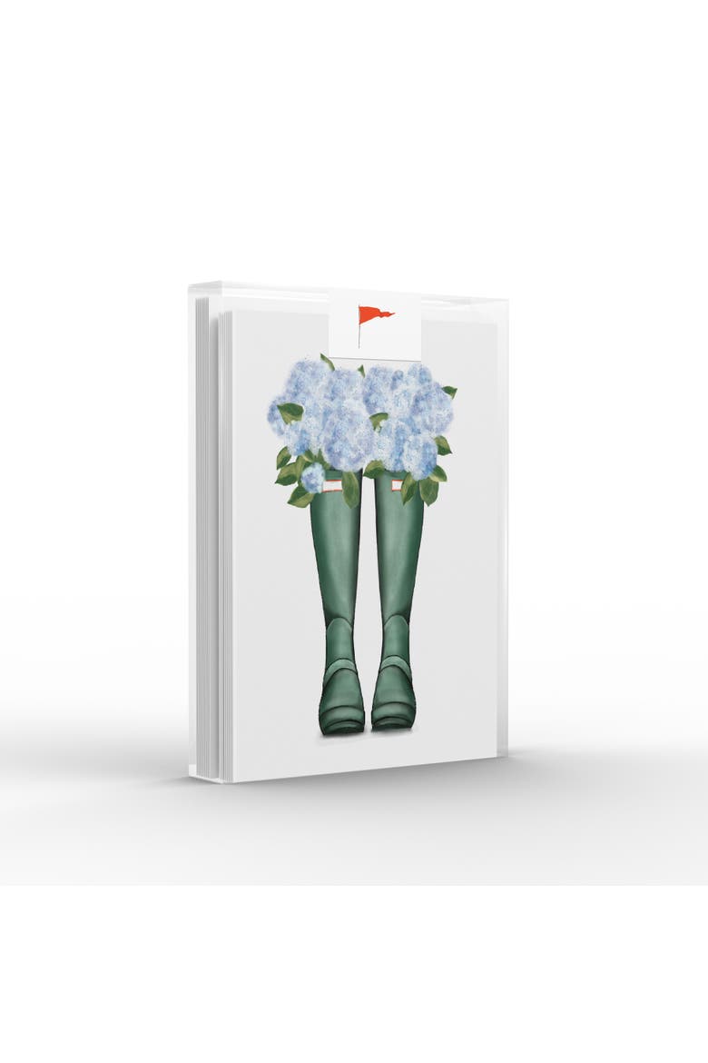 Rain Boot Hydrangeas Greeting Card Pack Set, Main, color, Multi-Pack