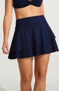 Lands' End High Waisted Tulip Hem Swim Skort
