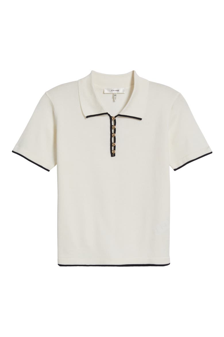The Sport Tipped Cotton Polo, Alternate, color, CREAM MULTI