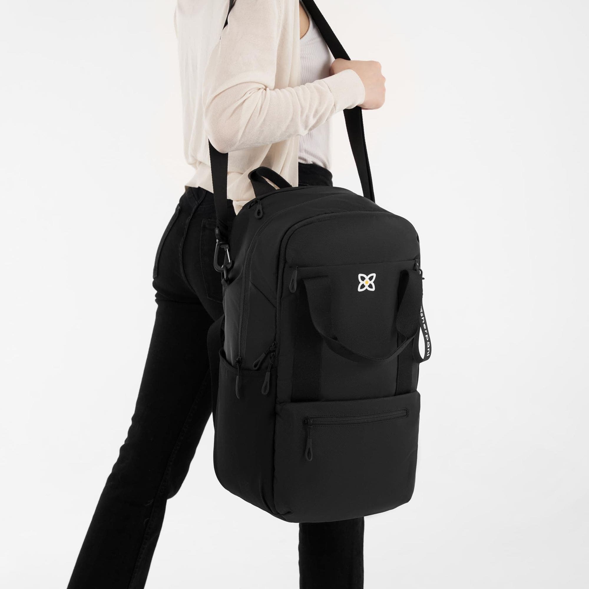 Camden Convertible 3 in 1 Tote Bag, 18L Travel Backpack RFID Protection, Fits 15" Laptop, Con Leche, Alternate, color, Sterling