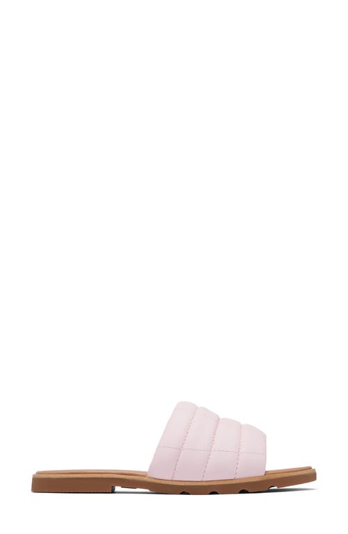 Sorel Ella Iii Quilted Puff Slide Sandal In Whitened Pink/gum 2