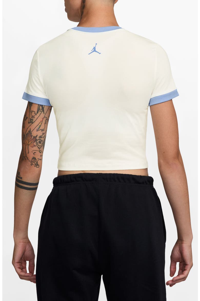 GFX Slim Fit Crop Graphic Ringer T-Shirt, Alternate, color, SAIL