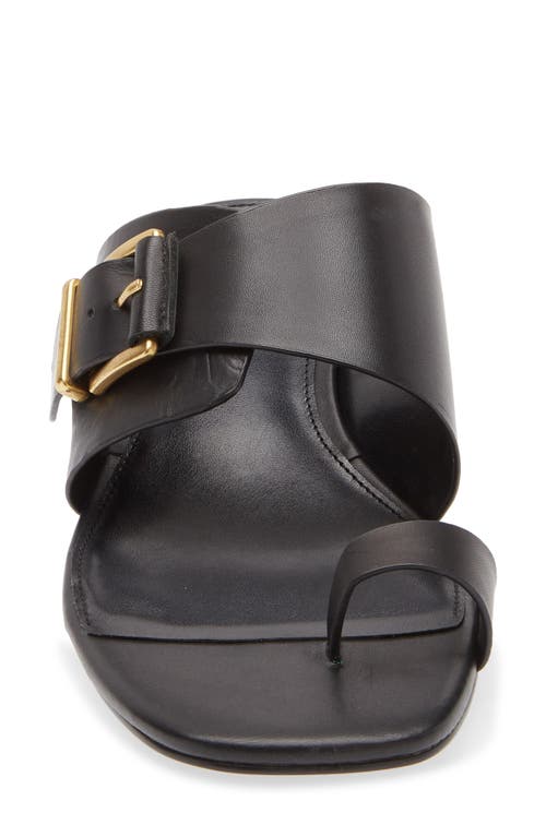 Vince Camuto Lenqua Toe Loop Block Heel Sandal In Black