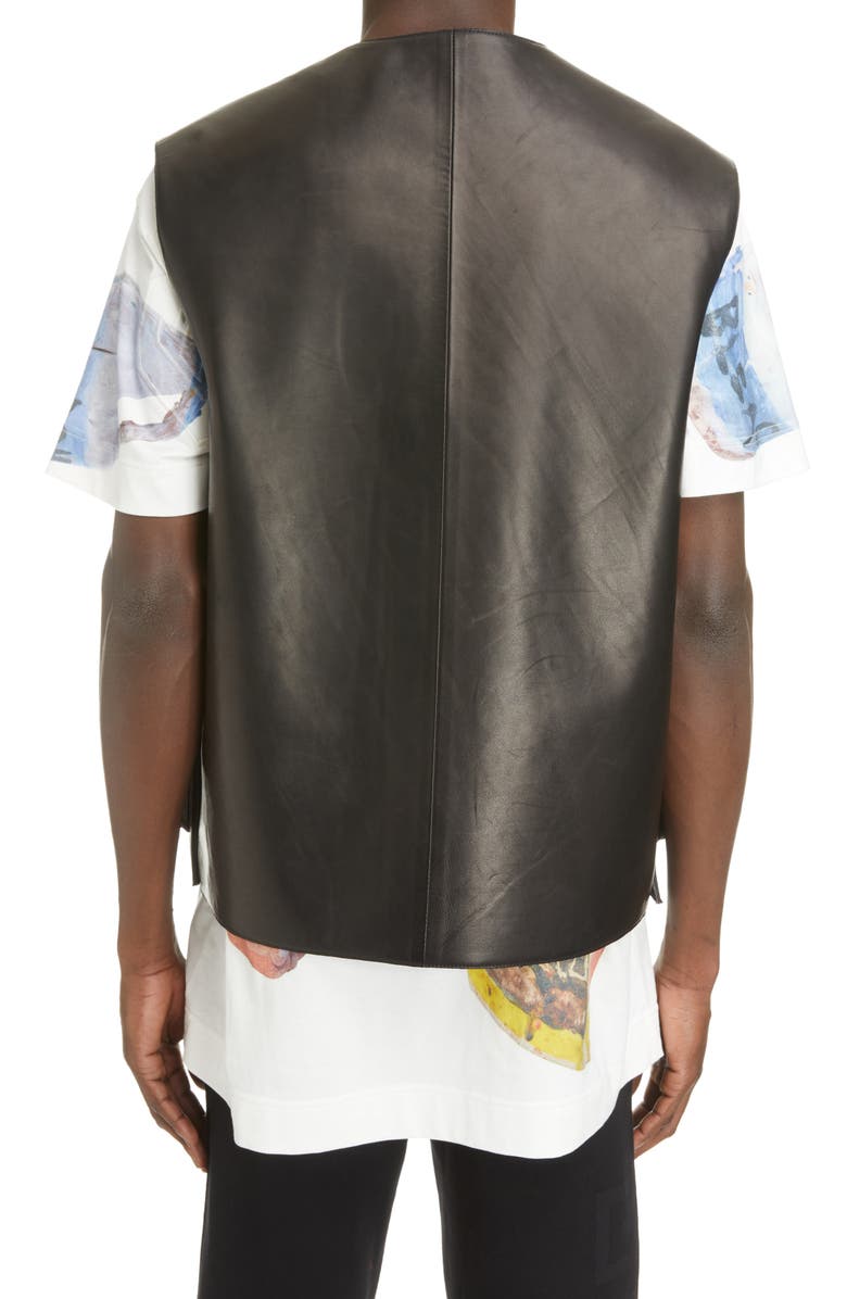 Givenchy Lambskin Leather Tactical Vest, Alternate, color, 