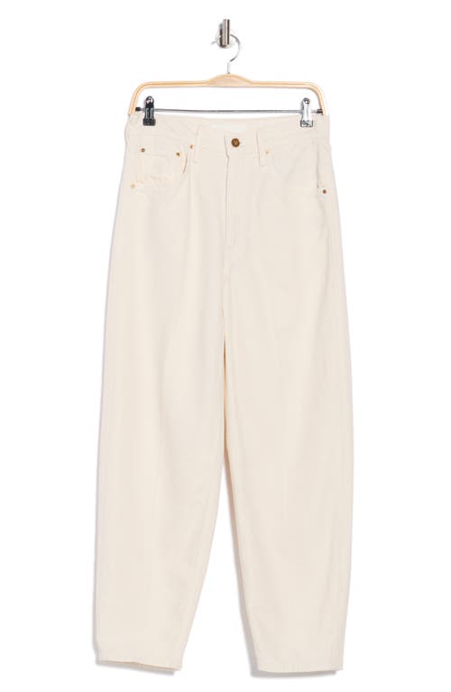Mother Straight Cotton Blend Trousers With Five Pockets In Brown