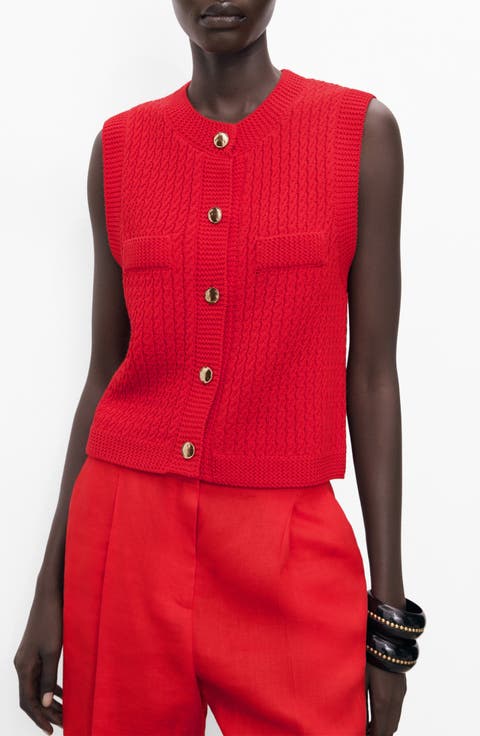 Chunky Cable Stitch Sweater Vest
