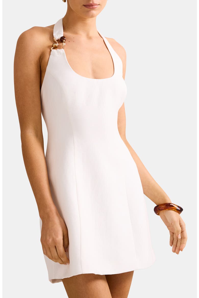 Tash Halter Minidress, Alternate, color, PORCELAIN